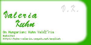 valeria kuhn business card